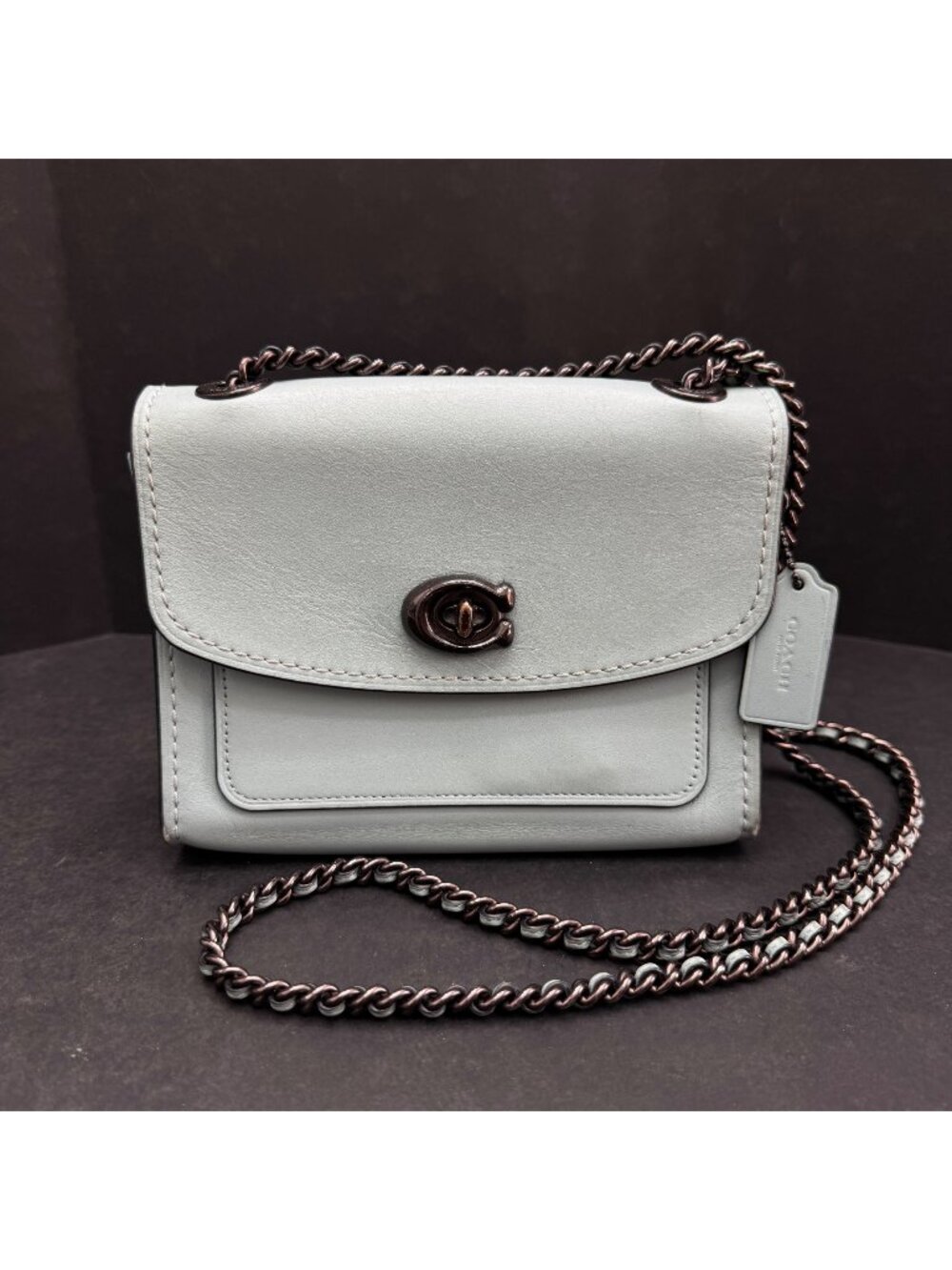 Coach Parker Light Blue Shoulder Bag Crossbody Purse - Picture 1 of 15